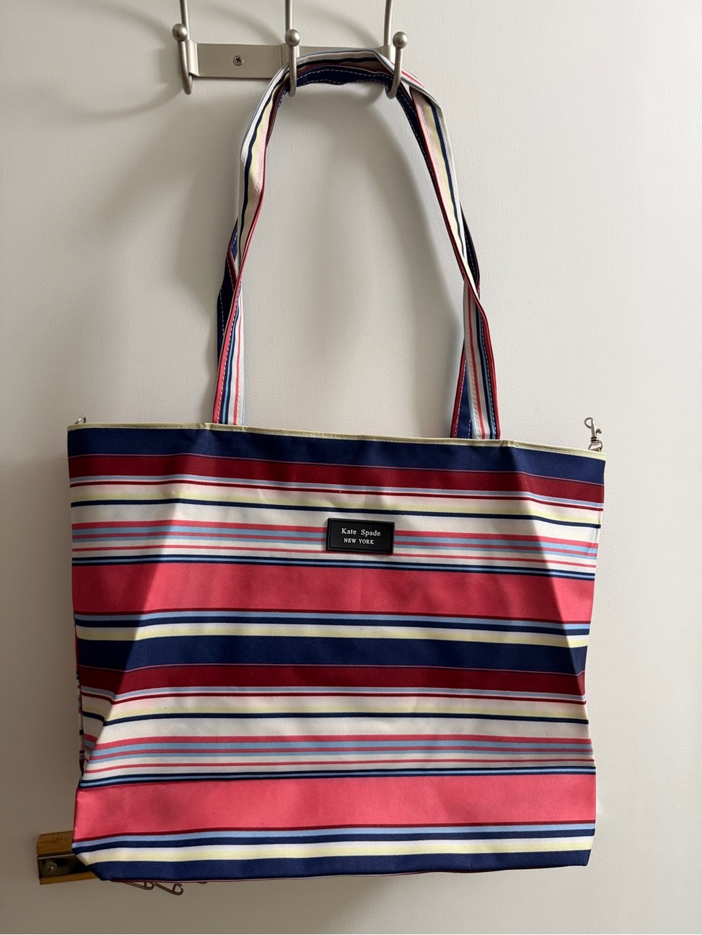 kate spade Pink, Navy & White Striped Tote